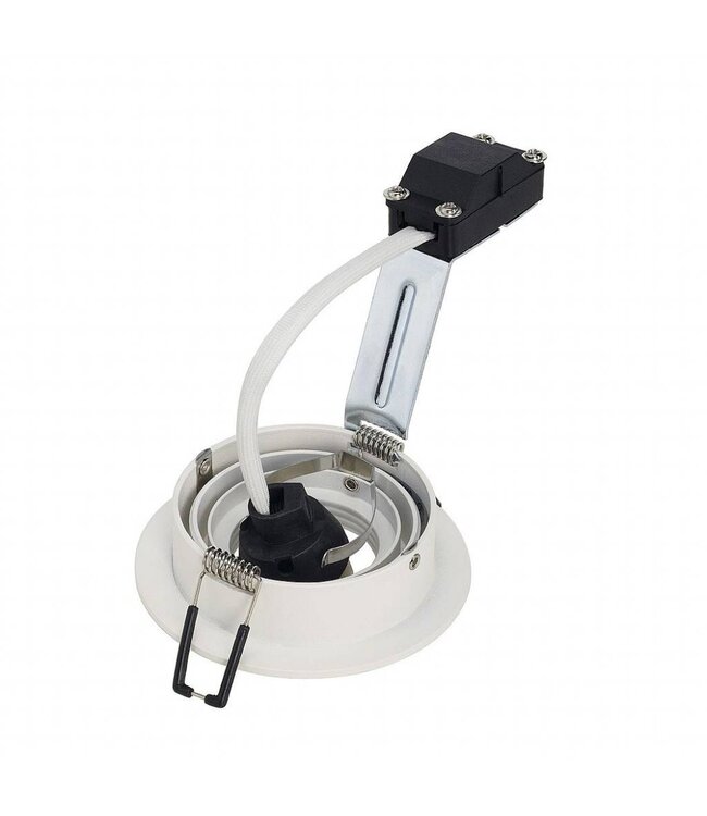 Eutrac  inbouwspot, 230V aansluiting, met clipveren, wit