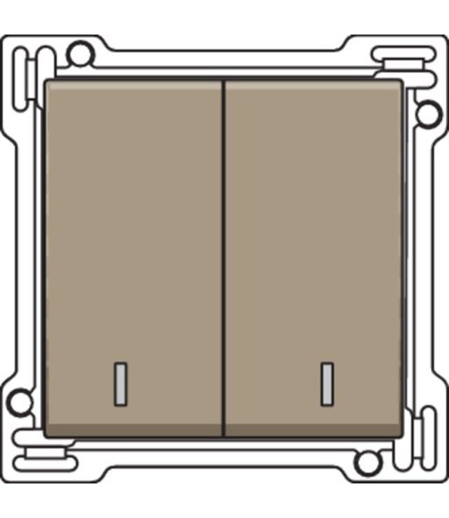 Niko Niko tweevoudige toets afwerkingsset met lens, kleur te kiezen