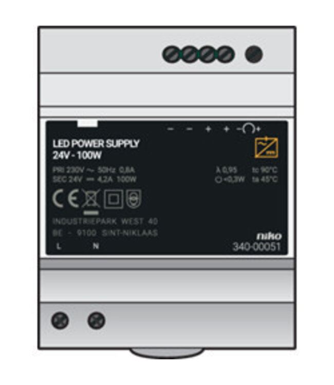 Niko Modulaire voeding 24 Vdc 100W