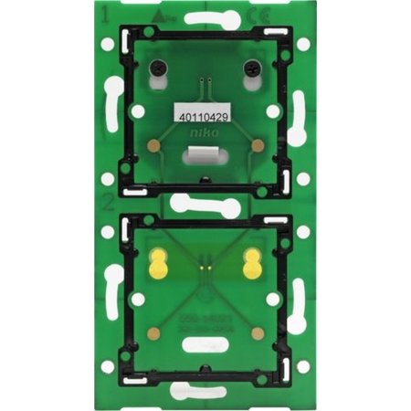 Niko Tweevoudige, verticale muurprint voor combinatie met aansluitunit, centerafstand 60mm