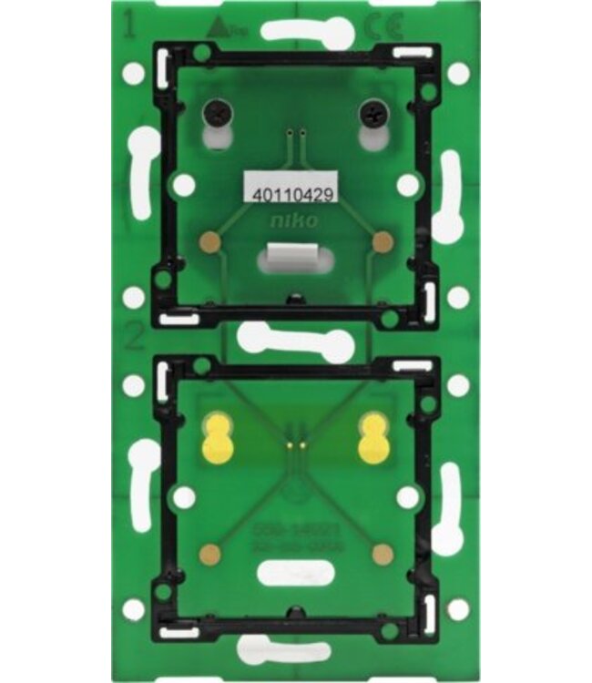Niko Tweevoudige, verticale muurprint voor combinatie met aansluitunit, centerafstand 60mm