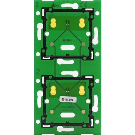 Niko Tweevoudige, verticale muurprint voor combinatie met aansluitunit, centerafstand 71mm