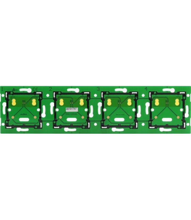 Niko Viervoudige, horizontale muurprint voor combinatie met aansluitunit, centerafstand 71mm