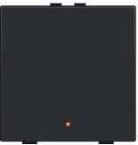 Niko Enkelvoudige drukknop met led voor Niko Home control,Pure Piano Black