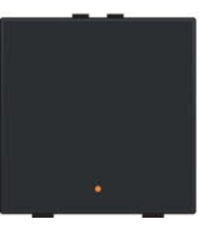 Niko Enkelvoudige drukknop met led voor Niko Home control, Pure Piano Black