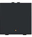 Niko Enkelvoudige drukknop met led voor Niko Home control, Pure Piano Black