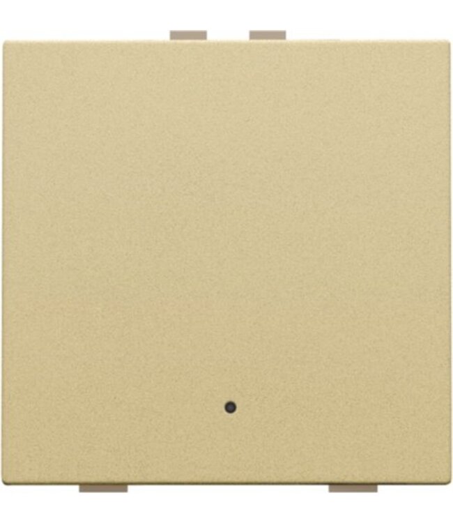 Niko Enkelvoudige drukknop met led voor Niko Home control, Pure Alu look Gold