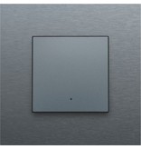 Niko Enkelvoudige drukknop met led voor Niko Home control,Pure Alu Look Grey Steel