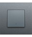 Niko Enkelvoudige drukknop met led voor Niko Home control, Pure Alu Look Grey Steel