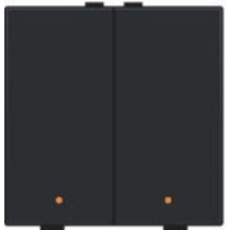 Tweevoudige drukknop met led,Pure Piano Black
