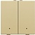 Niko Tweevoudige drukknop met led,Pure Alu look Gold
