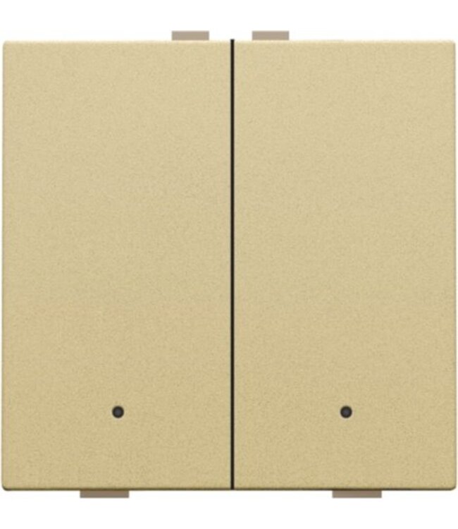 Niko Tweevoudige drukknop met led voor Niko Home Control,Pure Alu look Gold