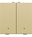 Niko Tweevoudige drukknop met led voor Niko Home Control,Pure Alu look Gold
