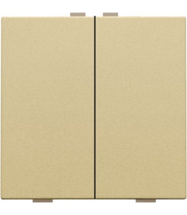 Niko Tweevoudige drukknop voor Niko Home Control,Pure Alu look Gold