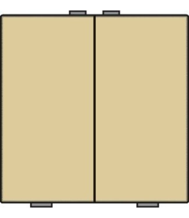 Niko Tweevoudige drukknop voor Niko Home Control,Pure Alu look Gold