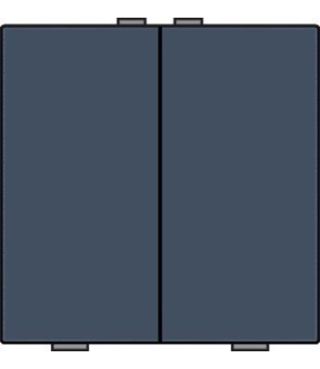 Niko Tweevoudige drukknop voor Niko Home Control,Pure Alu Look Grey Steel