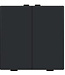 Niko Tweevoudige drukknop voor Niko Home Control,Pure Piano Black