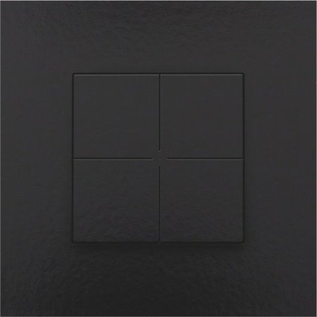 Niko Viervoudige drukknop voor Niko Home Control,Pure Piano Black