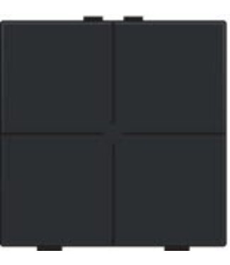 Niko Viervoudige drukknop,Pure Piano Black