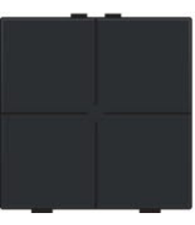 Niko Viervoudige drukknop voor Niko Home Control, Pure Piano Black