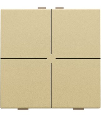 Niko Viervoudige drukknop,Pure Alu look Gold