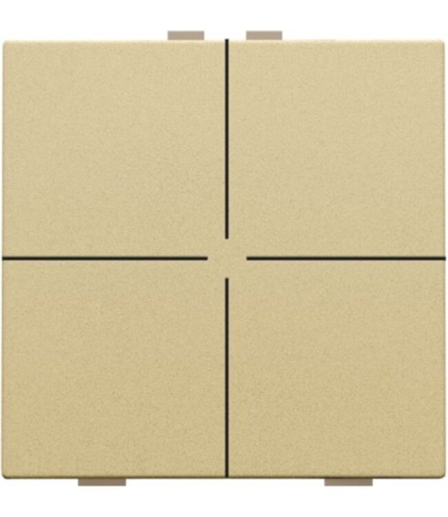 Niko Viervoudige drukknop voor Niko Home Control, Pure Alu look Gold