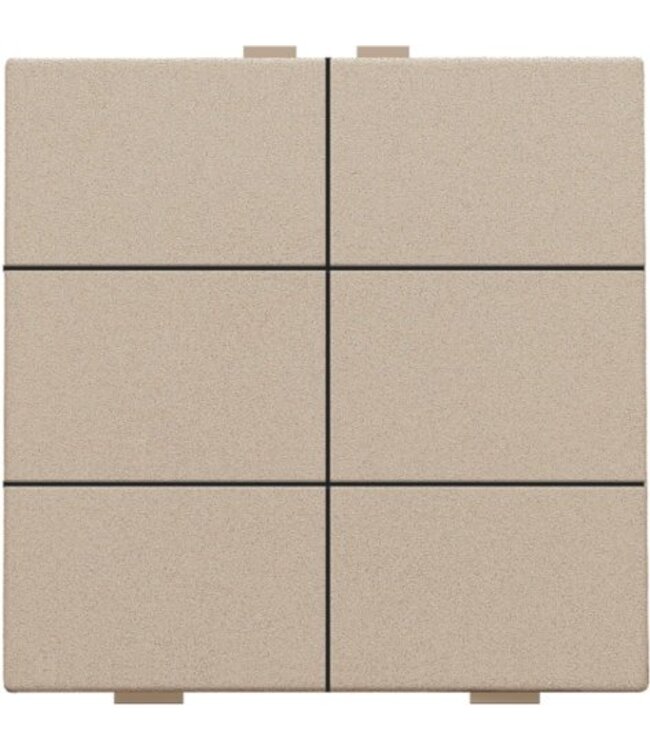 Niko Zesvoudige drukknop voor Niko Home Control, Intense Champagne steel