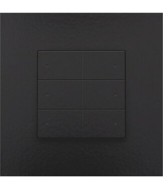 Niko Zesvoudige drukknop met led,Pure Piano Black