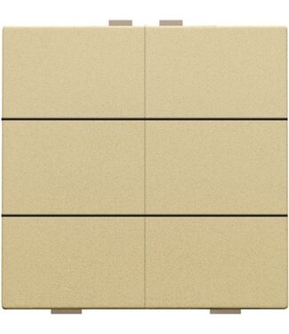 Niko Zesvoudige drukknop,Pure Alu look Gold