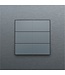 Niko Zesvoudige drukknop voor Niko Home Control, Pure Alu Look Grey Steel