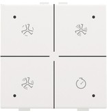 Niko Ventilatiebediening met led voor Niko Home Control,Intense White steel