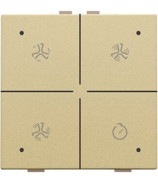 Niko Ventilatiebediening met led,Pure Alu look Gold Niko Ventilatiebediening met led,Pure Alu look Gold