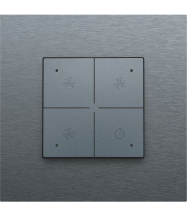 Niko Ventilatiebediening met led voor Niko Home Control,Pure Alu Look Grey Steel