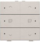 Niko Dubbele motorbediening met led voor Niko Home Control, Light grey