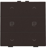 Niko Dubbele motorbediening voor Niko Home Control,Dark brown