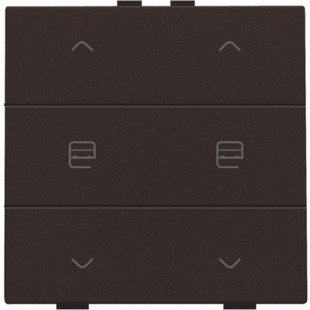 Niko Dubbele motorbediening voor Niko Home Control,Dark brown