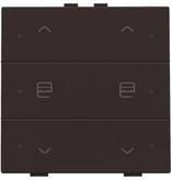 Niko Dubbele motorbediening met led voor Niko Home Control,Dark brown