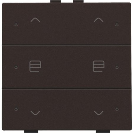 Niko Dubbele motorbediening met led voor Niko Home Control,Dark brown