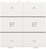 Niko Dubbele motorbediening voor Niko Home Control,Intense White steel