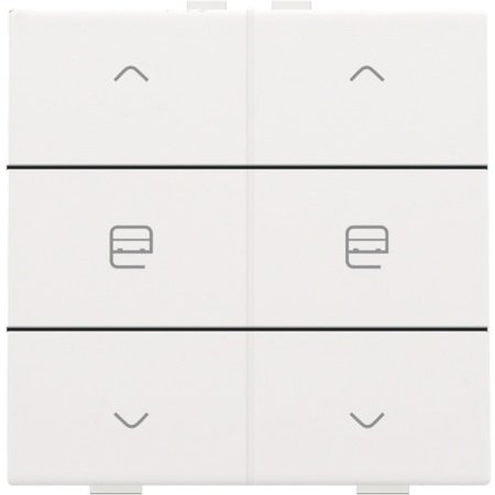 Niko Dubbele motorbediening voor Niko Home Control,Intense White steel