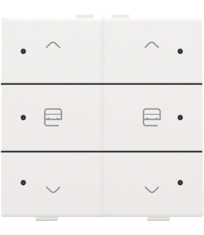 Niko Dubbele motorbediening met led voor Niko Home Control, Intense White steel