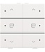 Niko Dubbele motorbediening met led voor Niko Home Control,Intense White steel