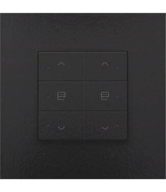 Niko Dubbele motorbediening met led,Pure Piano Black Niko Dubbele motorbediening met led,Pure Piano Black