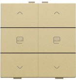 Niko Dubbele motorbediening voor Niko Home Control,Pure Alu look Gold