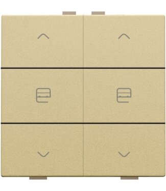 Niko Dubbele motorbediening,Pure Alu look Gold Niko Dubbele motorbediening,Pure Alu look Gold