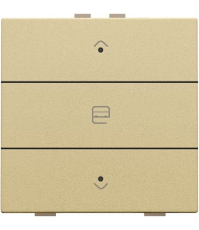 Niko Enkelvoudige motorbediening met led voor Niko Home Control, Pure Alu look Gold