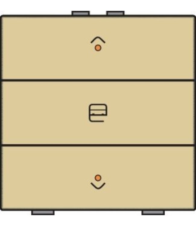 Niko Enkelvoudige motorbediening met led voor Niko Home Control, Pure Alu look Gold