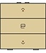 Niko Enkelvoudige motorbediening met led voor Niko Home Control, Pure Alu look Gold
