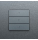 Niko Enkelvoudige motorbediening met led voor Niko Home Control,Pure Alu Look Grey Steel