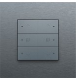 Niko Dubbele motorbediening met led voor Niko Home Control,Pure Alu Look Grey Steel